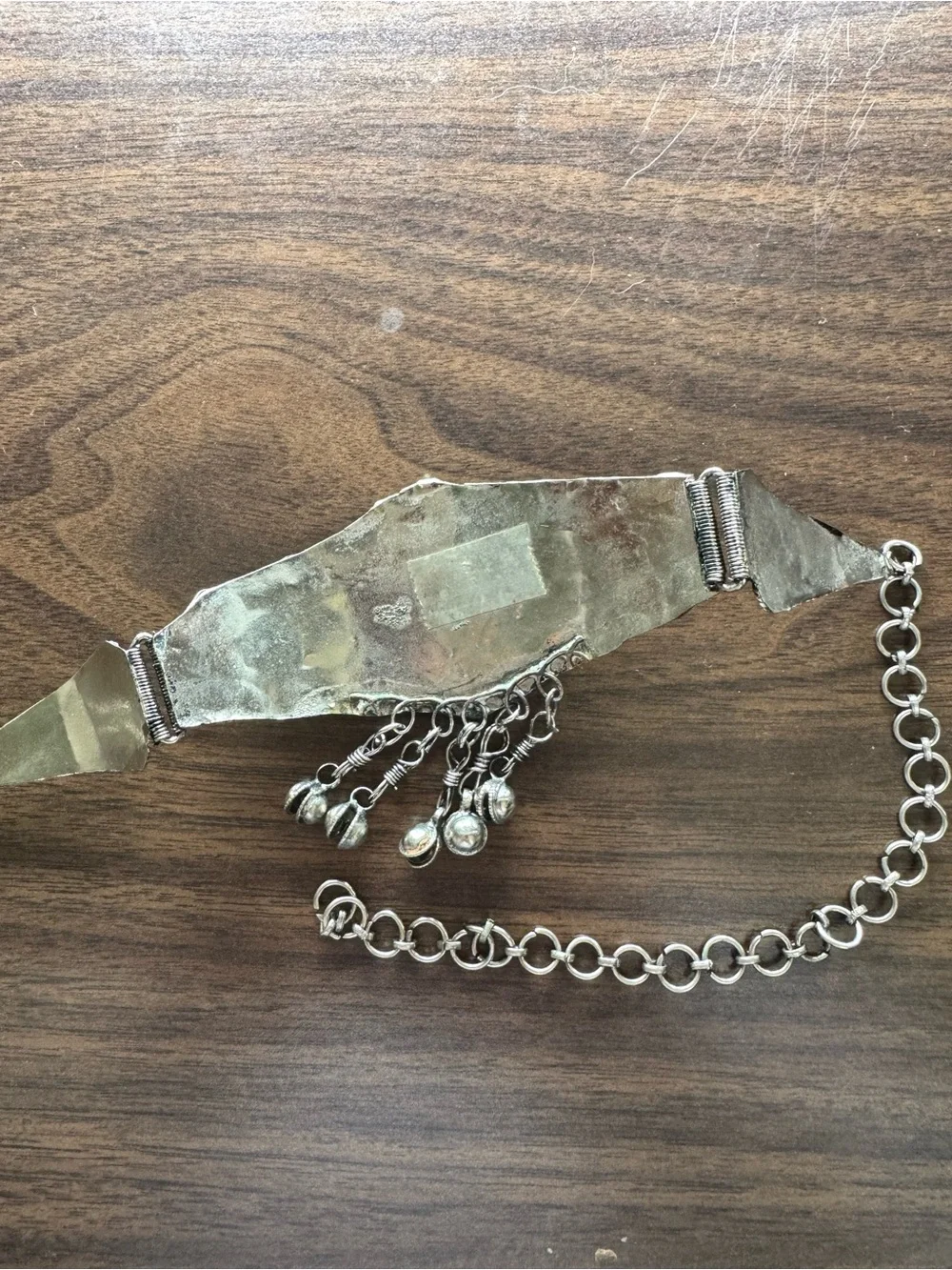 Vintage Filagree Lightweight Metal Silver Choker Necklace